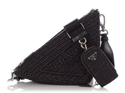 prada crochet triangle bag.